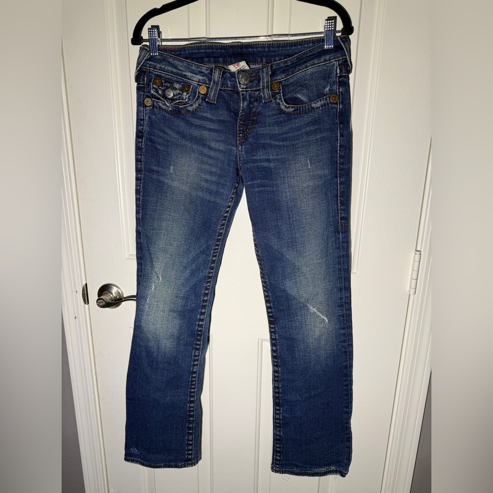 True Religion Dark Blue Straight Leg Jeans